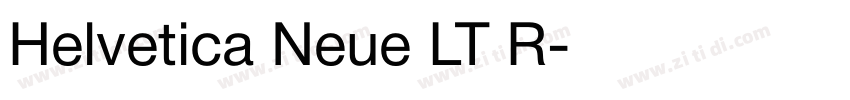 Helvetica Neue LT R字体转换